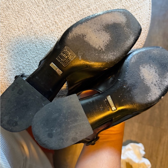 Gucci Black Patent Leather Slingback Heels - Picture 6 of 7